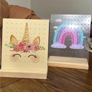 Unicorn and Rainbow Earring Holder Set